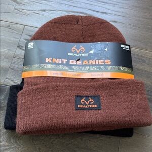 Realtree 2 Pk. Knit Cuffed Beanies, stretch comfort fit, logo patch, unisex OSFM